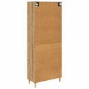 Highboard Artisan Egetræ 69,5 x 34 x 180 cm Ingeniørtræ og glas
