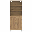Highboard Artisan Egetræ 69,5 x 34 x 180 cm Ingeniørtræ og glas