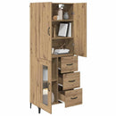 Highboard Artisan Egetræ 69,5 x 34 x 180 cm Konstrueret træ