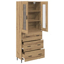 Highboard med skuffe 2 pcs Artisan Egetræ Konstrueret træ