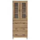 Highboard med skuffe 2 pcs Artisan Egetræ Konstrueret træ
