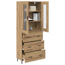 Highboard med skuffe 2 pcs Artisan Egetræ Konstrueret træ