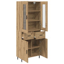 Highboard med skuffe 2 pcs Artisan Egetræ Konstrueret træ