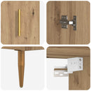 Highboard Artisan Egetræ 69,5 x 34 x 180 cm Konstrueret træ