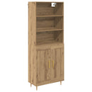 Highboard Artisan Egetræ 69,5 x 34 x 180 cm Konstrueret træ