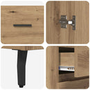 Highboard Artisan Egetræ 69,5 x 34 x 180 cm Ingeniørtræ og glas