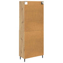 Highboard Artisan Egetræ 69,5 x 34 x 180 cm Ingeniørtræ og glas