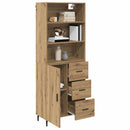 Highboard Artisan Egetræ 69,5 x 34 x 180 cm Ingeniørtræ og glas