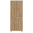 Highboard Artisan Egetræ 69,5 x 34 x 180 cm Konstrueret træ