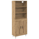 Highboard 2 pcs Artisan Egetræ Konstrueret træ
