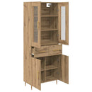 Highboard med skuffe 2 pcs Artisan Egetræ Konstrueret træ