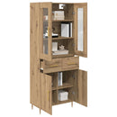 Highboard med skuffe 2 pcs Artisan Egetræ Konstrueret træ