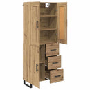 Highboard Artisan Egetræ 69,5 x 34 x 180 cm Konstrueret træ
