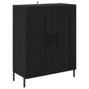 Highboard 2 pcs Sort eg Konstrueret træ