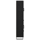 Highboard med skuffe Sort eg 69,5 x 34 x 180 cm Konstrueret træ