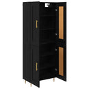 Highboard Sort eg 69,5 x 34 x 180 cm Konstrueret træ