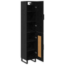 Highboard Sort eg 34,5 x 34 x 180 cm Konstrueret træ