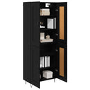 Highboard Sort eg 69,5 x 34 x 180 cm Konstrueret træ