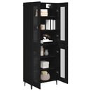 Highboard Sort eg 69,5 x 34 x 180 cm Konstrueret træ