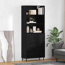 Highboard Sort eg 69,5 x 34 x 180 cm Ingeniørtræ og glas