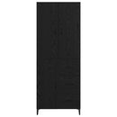 Highboard med skuffe Sort eg 69,5 x 34 x 180 cm Konstrueret træ