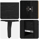 Highboard med skuffe 2 pcs Sort eg Konstrueret træ