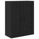 Highboard med skuffe 2 pcs Sort eg Konstrueret træ