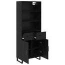 Highboard 2 pcs Sort eg 69,5 x 34 x 180 cm Konstrueret træ