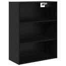 Highboard 2 pcs Sort eg 69,5 x 34 x 180 cm Konstrueret træ