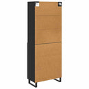 Highboard 2 pcs Sort eg 69,5 x 34 x 180 cm Konstrueret træ