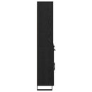 Highboard 2 pcs Sort eg 69,5 x 34 x 180 cm Konstrueret træ