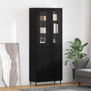 Highboard 2 pcs Sort eg Konstrueret træ