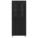 Highboard 2 pcs Sort eg Konstrueret træ