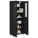 Highboard 2 pcs Sort eg Konstrueret træ