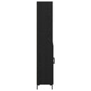 Highboard med skuffe Sort eg 69,5 x 34 x 180 cm Konstrueret træ