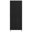 Highboard 2 pcs Sort eg Ingeniørtræ og glas