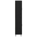 Highboard 2 pcs Sort eg Ingeniørtræ og glas