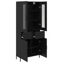 Highboard Sort eg 69,5 x 34 x 180 cm Konstrueret træ