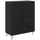 Highboard med skuffe 2 pcs Sort eg Konstrueret træ