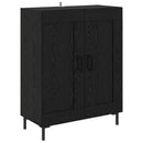 Highboard 2 pcs Sort eg Konstrueret træ