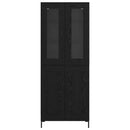 Highboard 2 pcs Sort eg Konstrueret træ