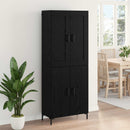 Highboard 2 pcs Sort eg Konstrueret træ