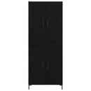Highboard 2 pcs Sort eg Konstrueret træ