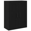 Highboard med skuffe Sort eg 69,5 x 34 x 180 cm Konstrueret træ
