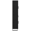 Highboard med skuffe Sort eg 69,5 x 34 x 180 cm Konstrueret træ