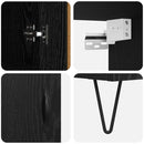 Highboard 2 pcs Sort eg Konstrueret træ og glas