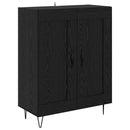 Highboard 2 pcs Sort eg Konstrueret træ og glas