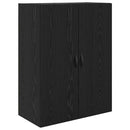 Highboard 2 pcs Sort eg Konstrueret træ og glas
