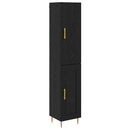 Highboard 2 pcs Sort eg Konstrueret træ