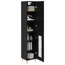 Highboard 2 pcs Sort eg Konstrueret træ